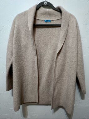 J. McLaughlin Taupe Open-Front Women's Cardigan
